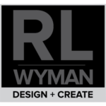 RL Wyman logo featuring the text "RL Wyman Design + Create," representing a premier custom home builder in St. George, Utah.
